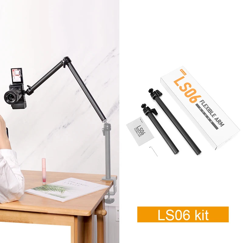 VIJIM LS11 Desk Mount Stand C-clamp Mount Flexible Arm Extend Light Stand With 360° Ballhead Microphone Stand Ring Light Bracket - Premium camera stand from Lizard Vigilante - Just $46.99! Shop now at Lizard Vigilante