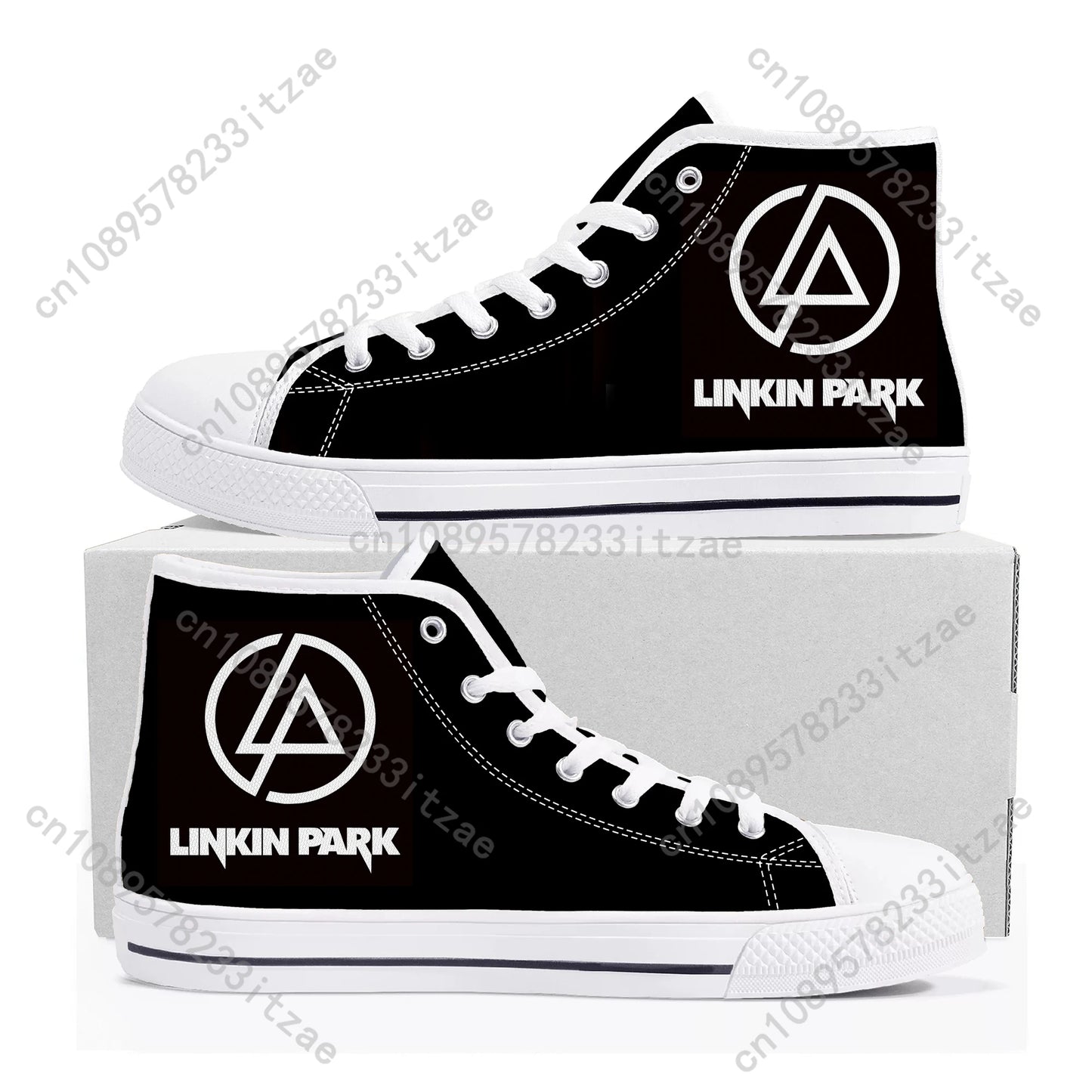 Linkin Park High-Top Canvas Sneakers – Custom Casual Shoes for Men, Women & Teens - Premium high top shoes from Lizard Vigilante - Just $42.88! Shop now at Lizard Vigilante