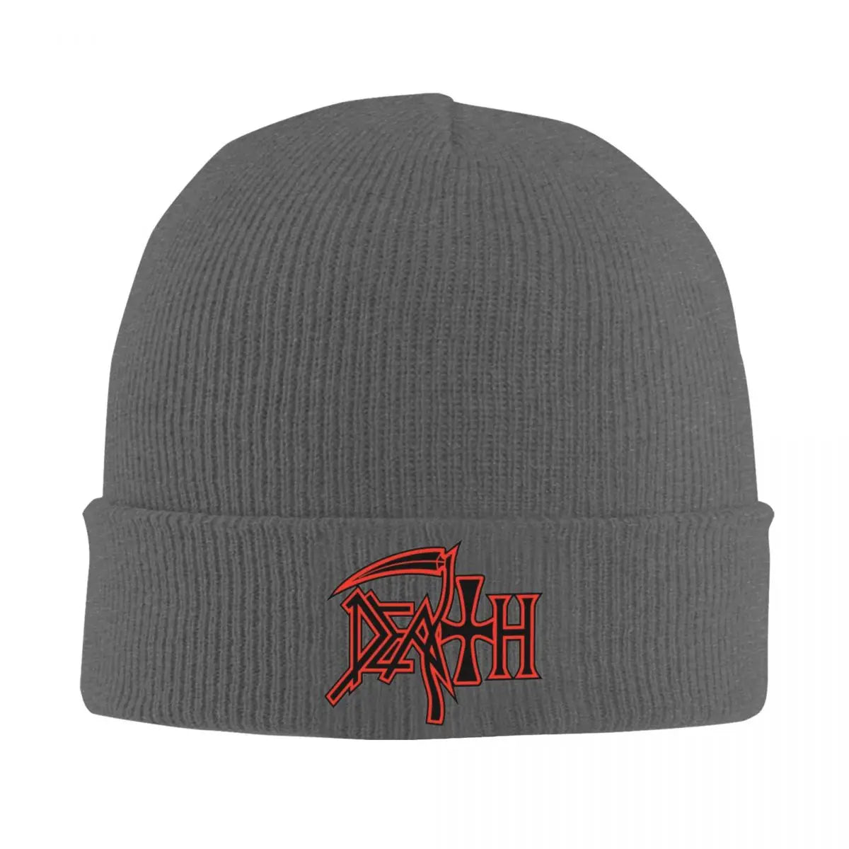 Death Metal Band Knitted Beanie – Unisex Autumn/Winter Acrylic Crochet Cap - Premium cap from Lizard Vigilante - Just $21.08! Shop now at Lizard Vigilante