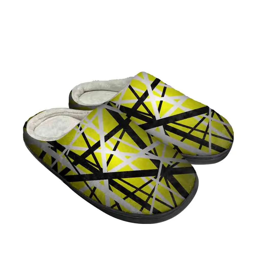 Van EVH 1984 Stripes Halen Unisex Plush Thermal Slippers – High-Quality Cotton Indoor Shoes - Premium slippers from Lizard Vigilante - Just $25.99! Shop now at Lizard Vigilante