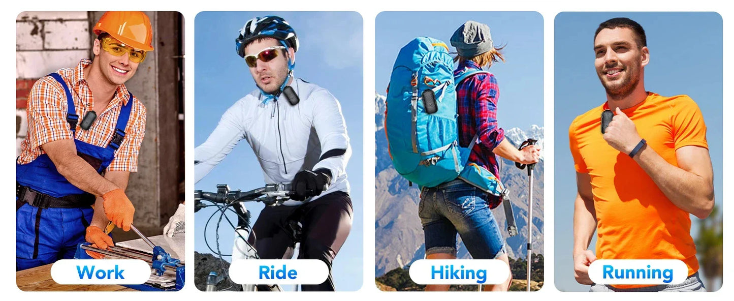 Portable Wearable Backpack Clip-on Bluetooth Wireless Speaker Built-in Microphone Free Music for Outdoors Sports Mini Speakers