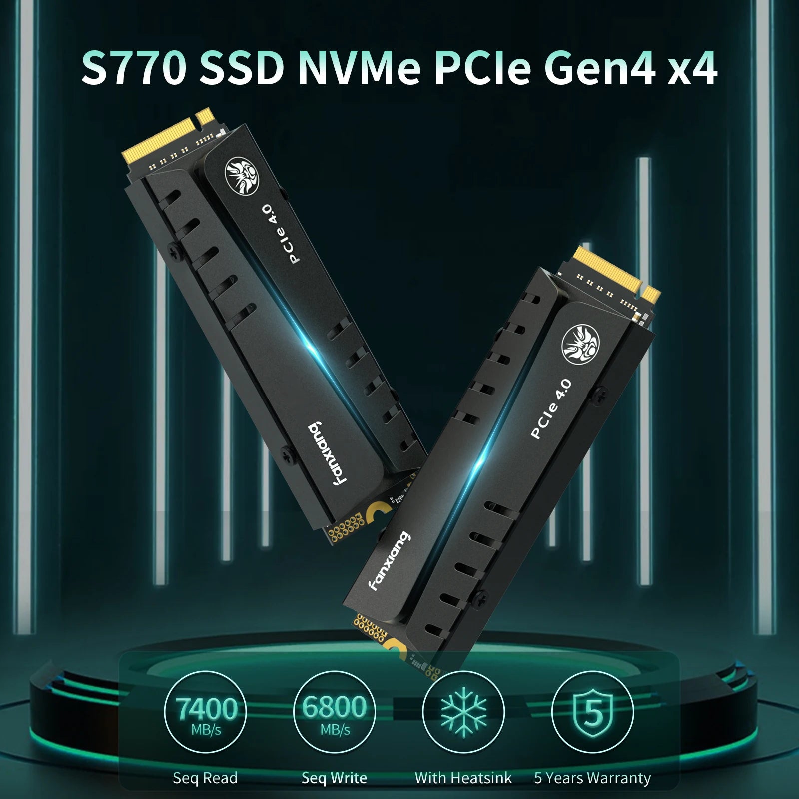 S660/S770/S880 Fanxiang SSD NVMe M2 PCIe4.0x4 1TB 2TB 4TB Internal Solid State Drive For PlayStation5/PS5 Desktop SSD Hard Disk - Premium solid state drive from Lizard Vigilante - Just $90.99! Shop now at Lizard Vigilante