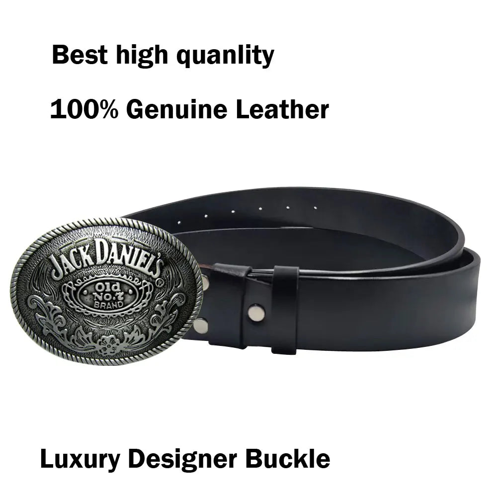 JD Old Number Seven Oval Head Buckle Whiskey Drinking Man Men's Leather Belt: A Stylish and Durable Accessory - Premium belt buckle from Lizard Vigilante - Just $22.99! Shop now at Lizard Vigilante