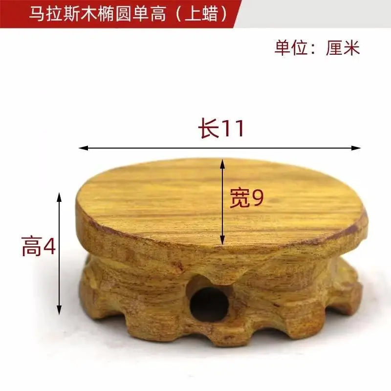 Simple Figurine Statue Display Stand Miniature Solid Wood Bases Coffee Tea Sets Pedestal Vase Flower Pot Bonsai Sorting Table