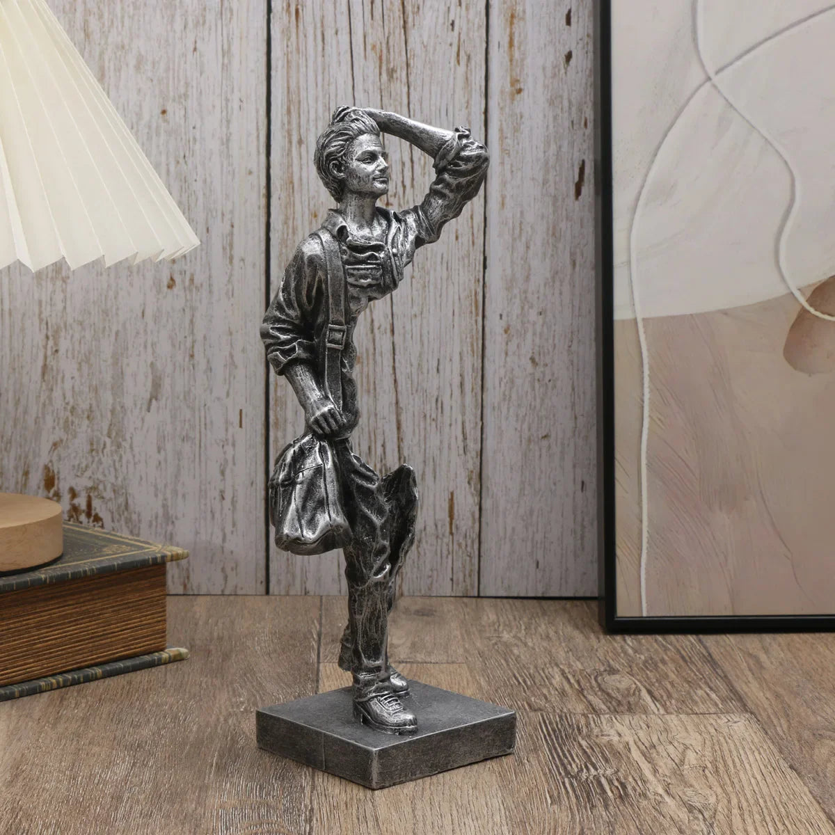 Traveler Sculpture - Abstract Resin Decor for Home & Office, Versatile Indoor/Outdoor Accent Piece