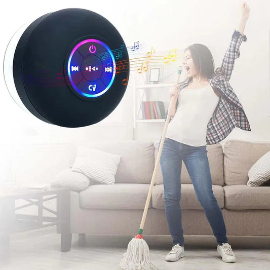 Mini Bluetooth Speaker Shower Subwoofer with Color LED Waterproof Handsfree Loudspeaker Music For Bathroom Pool Beach Car Phone