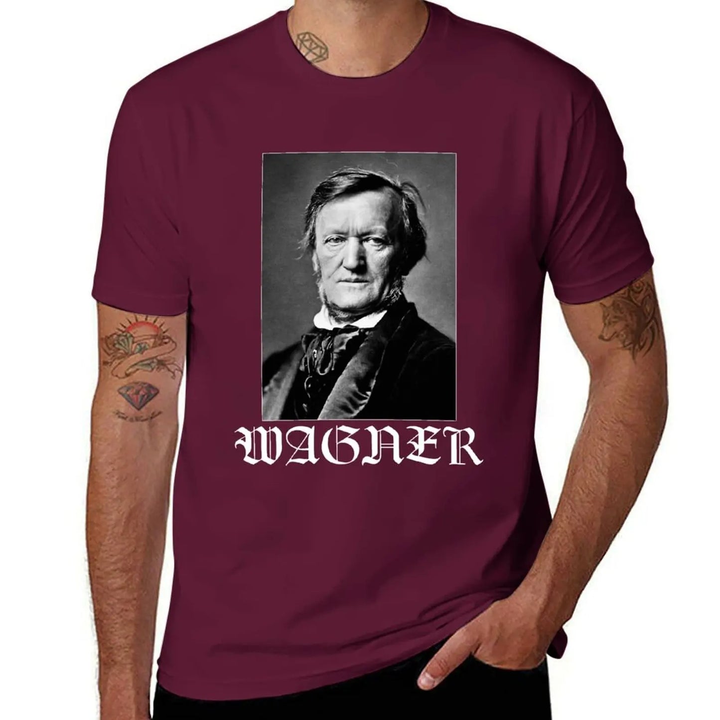 Richard Wagner Black Metal Style Logo T-Shirt Classical Music Death Blouse Graphics shirts graphic tees summer clothes t shirts for men - Premium t-shirt from Lizard Vigilante - Just $24.79! Shop now at Lizard Vigilante