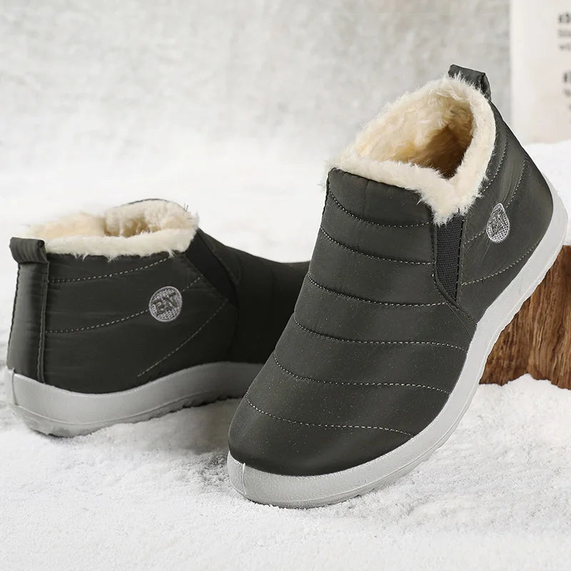 Winter-Ready Women's Ankle Boots – Waterproof, Warm, and Cozy Fur Lined Snow Boots - Premium  from Lizard Vigilante - Just $28.88! Shop now at Lizard Vigilante