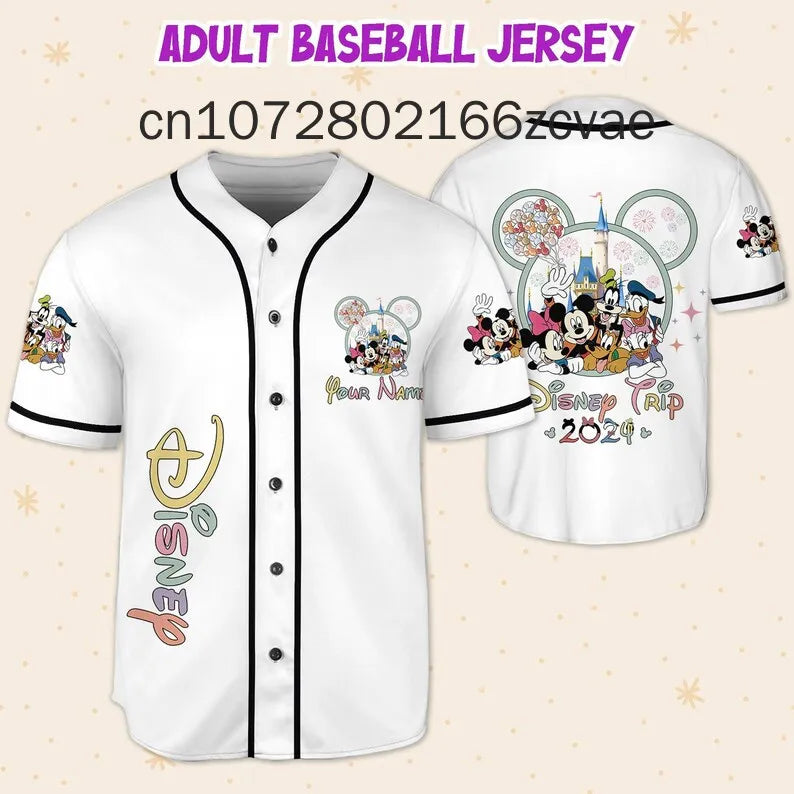 Disney Mickey and Friends Baseball Jersey - Unisex Street Fashion Tee for Men, Women, and Kids, Casual 3D Print Design - Premium baseball shirt from Lizard Vigilante - Just $33.88! Shop now at Lizard Vigilante