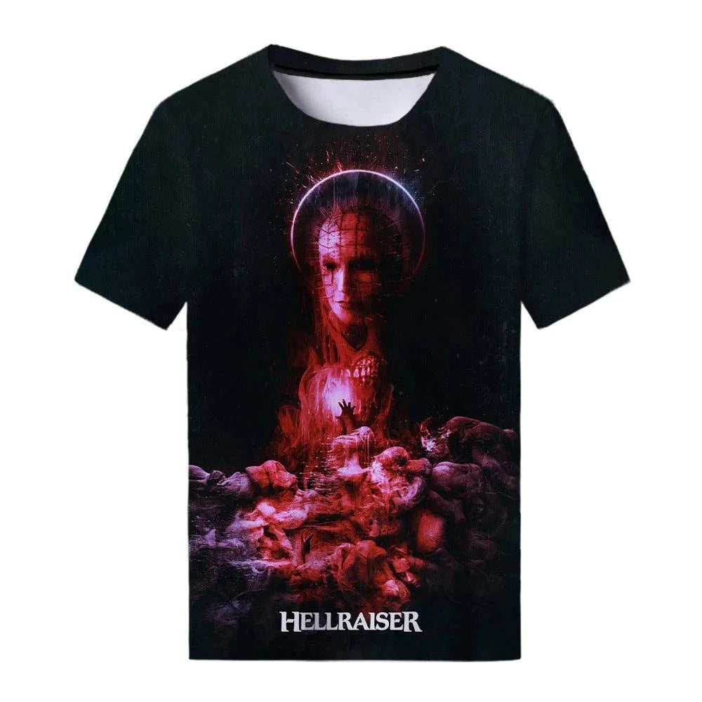 Hellraiser T-Shirts Summer New Horror Movie Scary 3D Print Streetwear Men Women Fashion Oversized T Shirt Kids Tees Tops Clothes - Premium tshirt from Lizard Vigilante - Just $22.99! Shop now at Lizard Vigilante