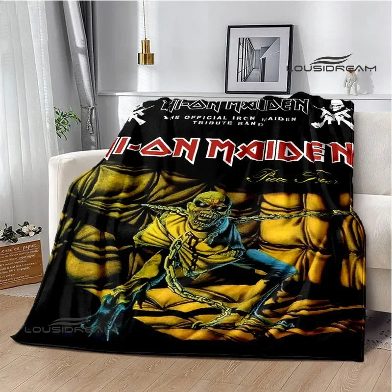 Iron Maiden Printed Blanket – Soft Flannel Kids & Adults Throw | Warm, Portable, and Perfect for Home or Travel - Premium blanket from dsers - Just $33.66! Shop now at Lizard Vigilante