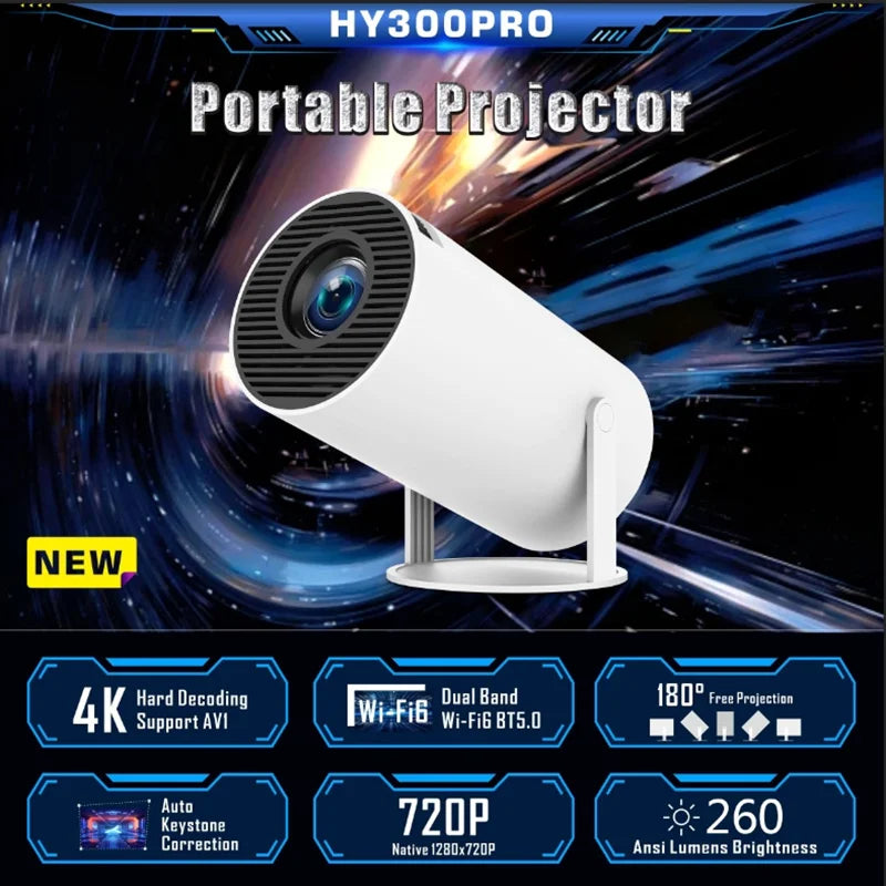 Pro Projector Video Cinema Outdoor Portable Outdoor Home HD LED 4K 720p WiFi - Premium projector from Lizard Vigilante - Just $94.99! Shop now at Lizard Vigilante