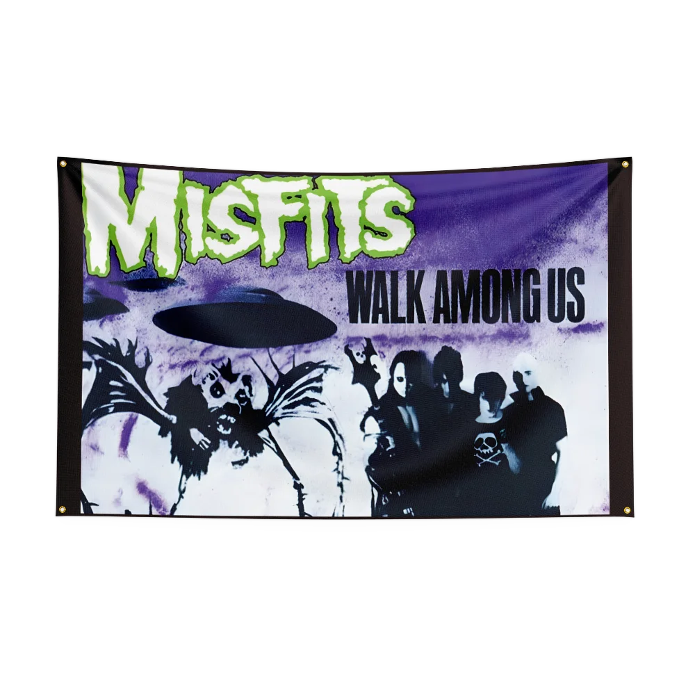 3x5 Ft Punk Band The Misfits Flag – Polyester Digital Printing Banner for Bedroom, Wall Art, Outdoor Tapestry Decoration - Premium flag from Lizard Vigilante - Just $17.99! Shop now at Lizard Vigilante