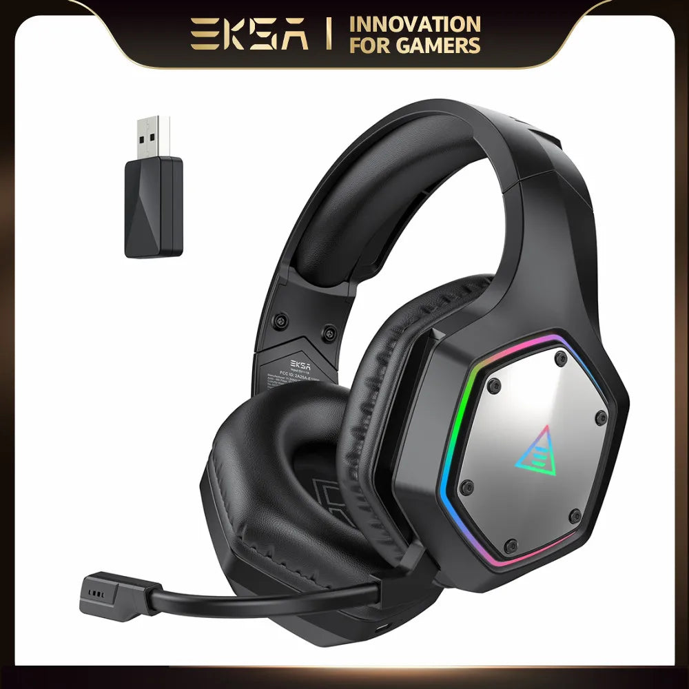 EKSA E1000 WT 2.4GHz Wireless Gaming Headset - 7.1 Surround Sound, Low Latency Headphones with ENC Mic for PC, PS5, PS4, Xbox - Premium headphones from Lizard Vigilante - Just $66.99! Shop now at Lizard Vigilante