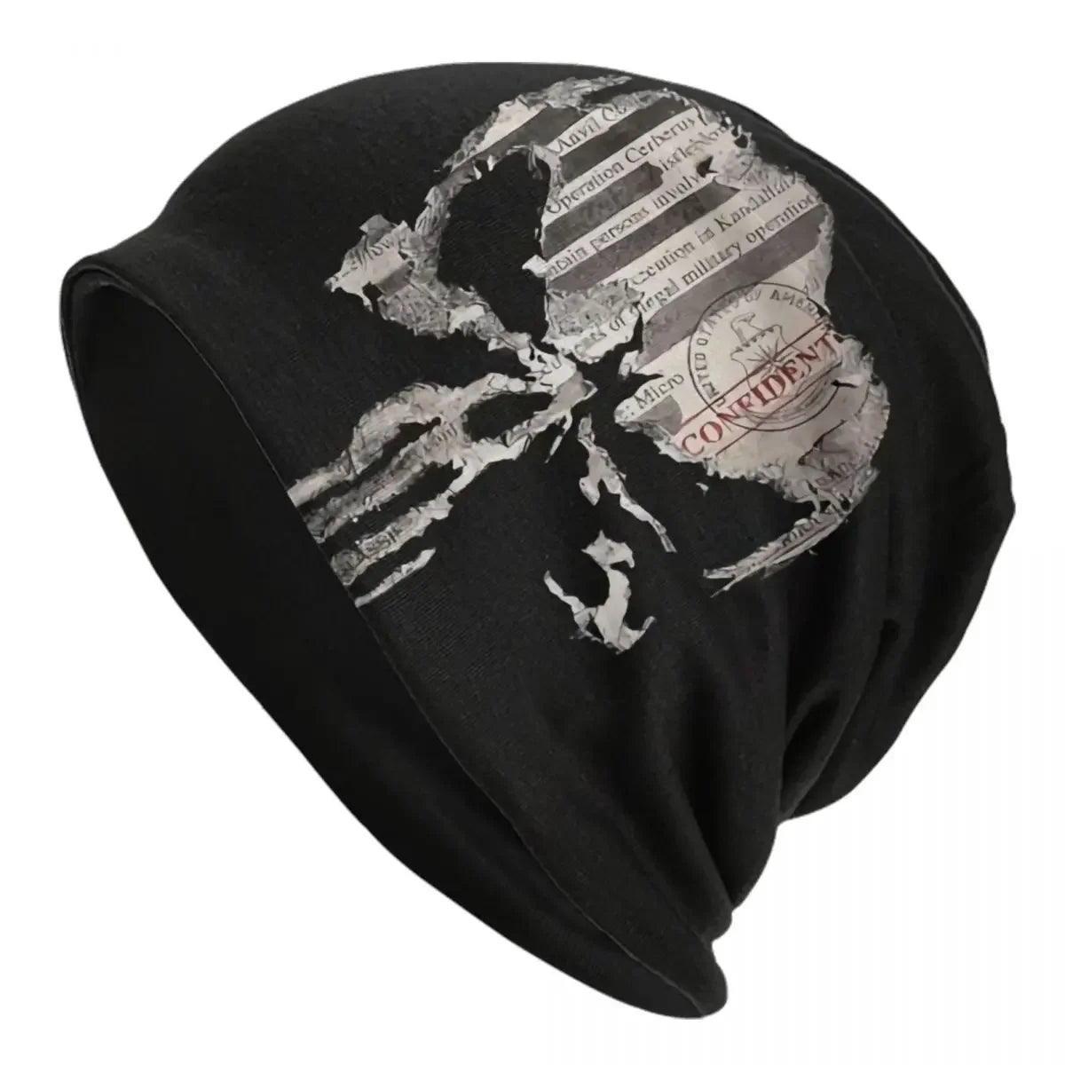 Punisher Skull Beanie – Heavy Metal Skeleton Cap for Men and Women, Ultimate Winter Knit Hat for Punk and Rock Fans - Premium beanies from Lizard Vigilante - Just $19.88! Shop now at Lizard Vigilante