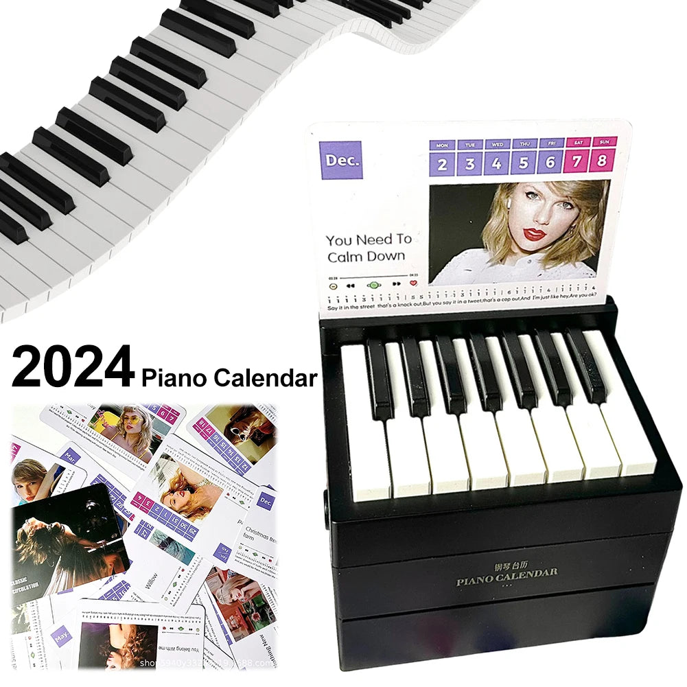 Harmony Haven: Playable Taylor Piano Desk Calendar 2024 - Premium calendar from Lizard Vigilante - Just $63.88! Shop now at Lizard Vigilante