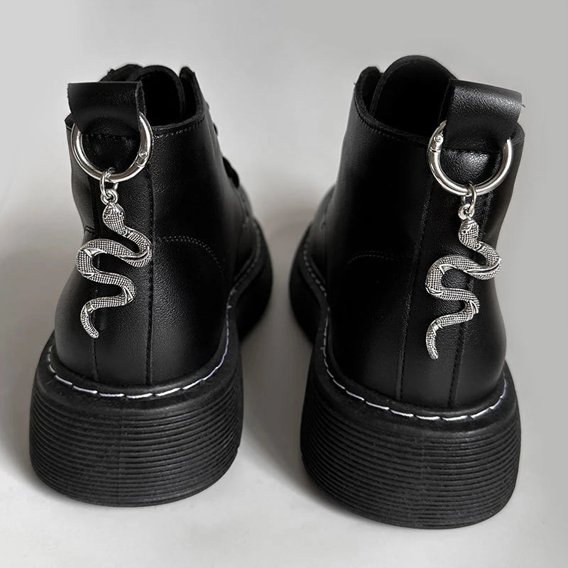 Punk Fashion Cool Skull Hand Shoe Buckle Metal Snake Martin Boots British Style Accessories Halloween Decorations - Premium boot from Lizard Vigilante - Just $13.99! Shop now at Lizard Vigilante