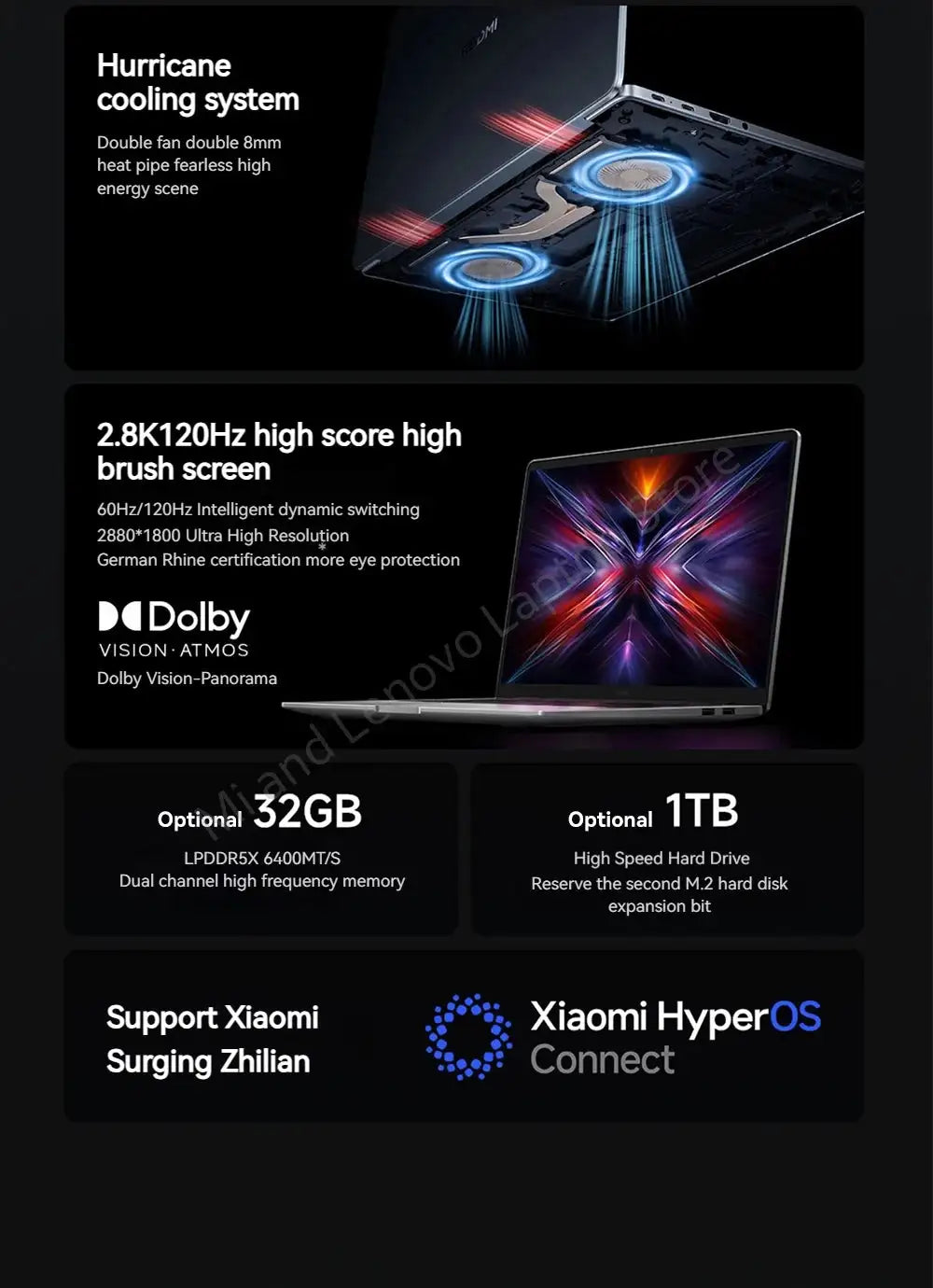 Xiaomi REDMI Book 16 2025 C5-220H 2.5K 120Hz Screen/ REDMI Book 14 2025 C5-220H 2.8K 120Hz Screen