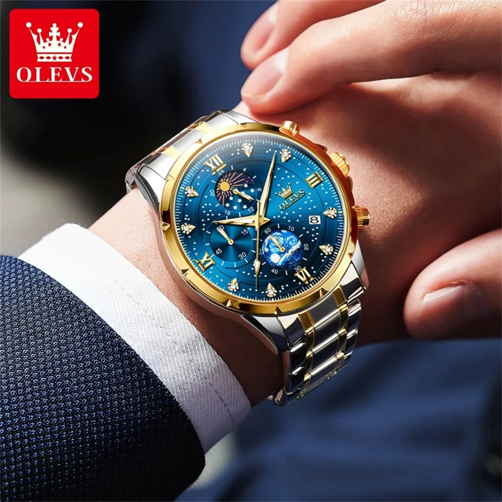 OLEVS 9807 Men's Luxury Watch - A Celestial Timepiece - Premium watches from Lizard Vigilante - Just $55.99! Shop now at Lizard Vigilante