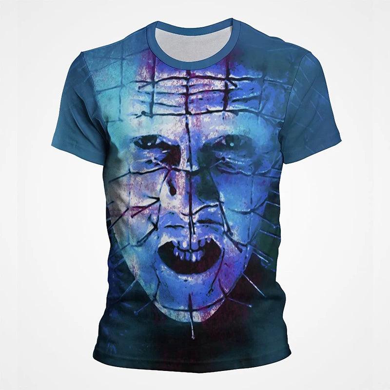 Horror Movie Hellraiser T-Shirts Scary 3D Printed Streetwear Men Women Casual Fashion Oversized T Shirt Kids Tees Tops Clothing - Premium T-shirts from Lizard Vigilante - Just $22.99! Shop now at Lizard Vigilante