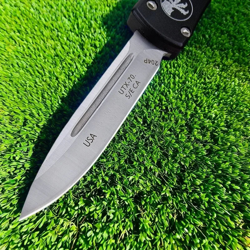 Lizard Vigilante UTX-70 EDC Tactical Folder — D2 Steel Survival Knife with Aluminum Grip & Nylon Sheath for Real-World Chaos