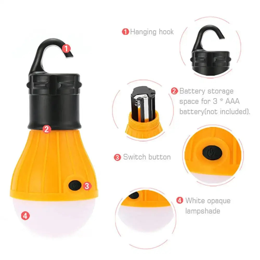 Mini LED Lamp Bulbs Outdoor Camping Light Night Market Lamp Tent Lights Waterproof Emergency Lantern Hanging Lights