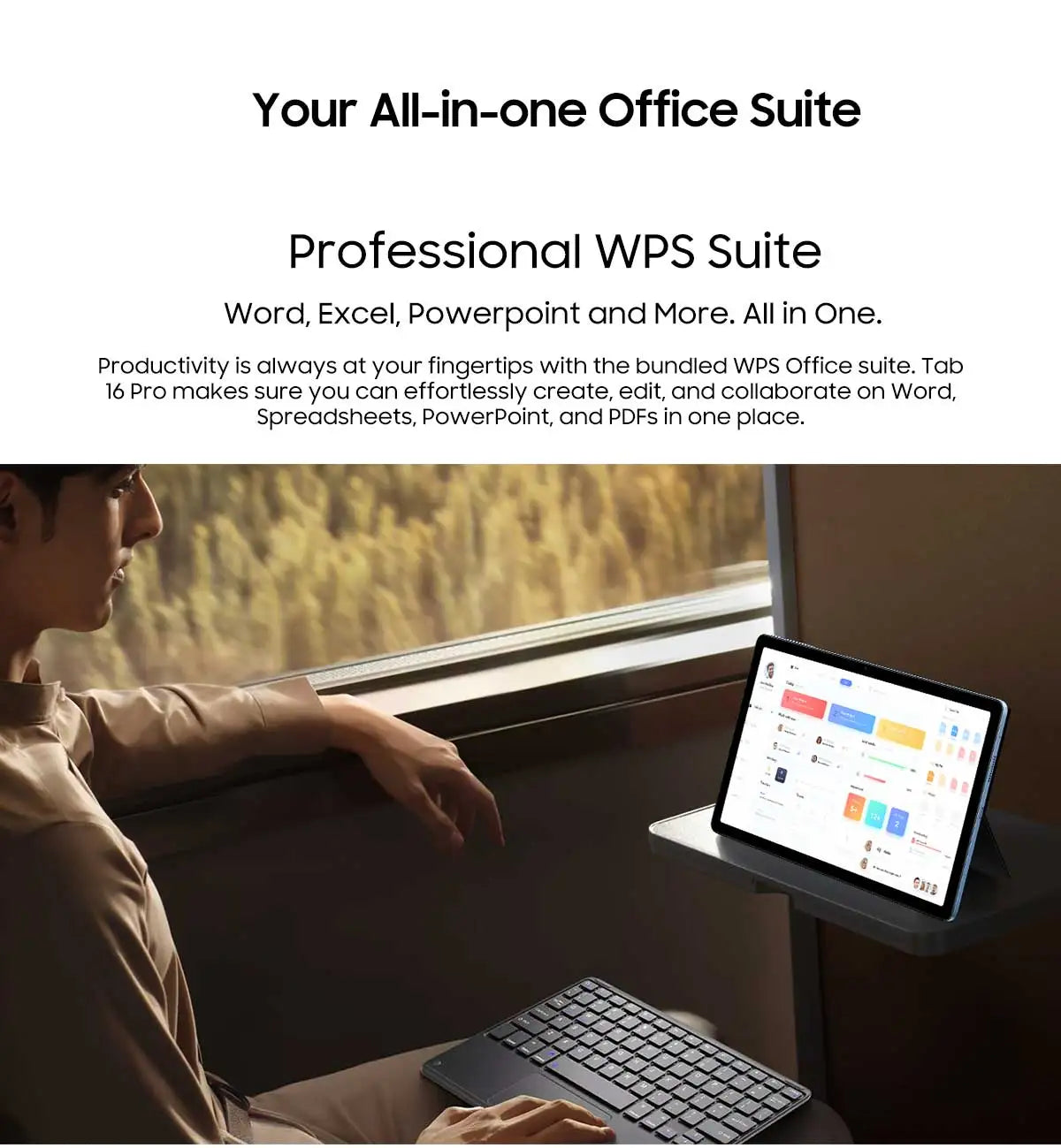 Blackview Tab 16 Pro Tablet PC 11'' FHD+ Display T616 Octa Core 24GB(8+16) RAM 256GB ROM 7700mAh 4G Tablets Android 14