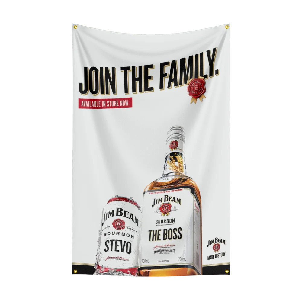 3×5ft Whisky Jim Beams Flag – Polyester Printed Alcohol Wine Banner for Drink, Rum, and Beer Decor - Premium  from Lizard Vigilante - Just $15.99! Shop now at Lizard Vigilante