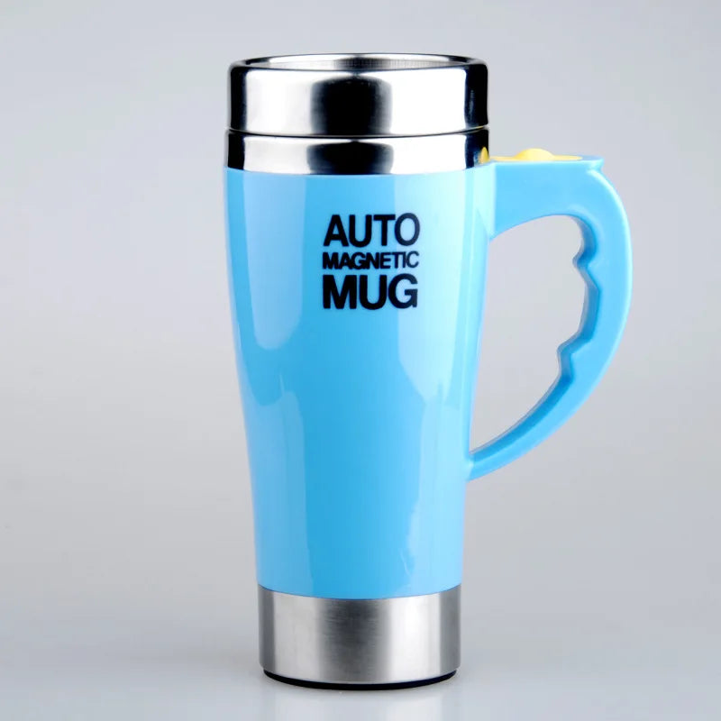 Automatic Self Stirring Magnetic Mug, Electric Auto Magnetic Coffee Mug, Auto Mixing Juice Milk Cup, Stainless Steel, 401-500ml - Lizard Vigilante