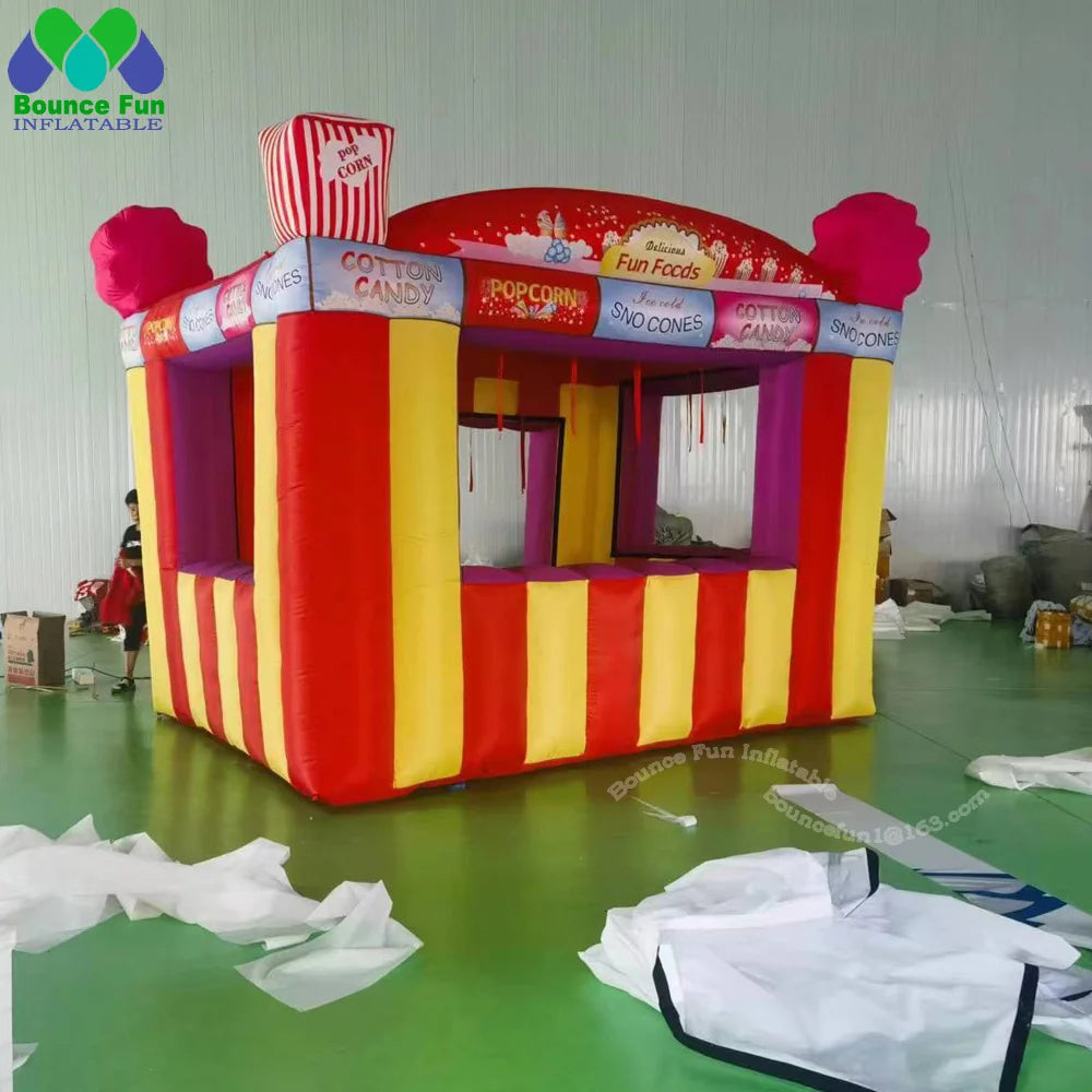 Inflatable Concession Stand Tent – Popcorn, Ice Cream & Candy Carnival Booth for Outdoor Events - Premium cube tent from Lizard Vigilante - Just $1211.08! Shop now at Lizard Vigilante