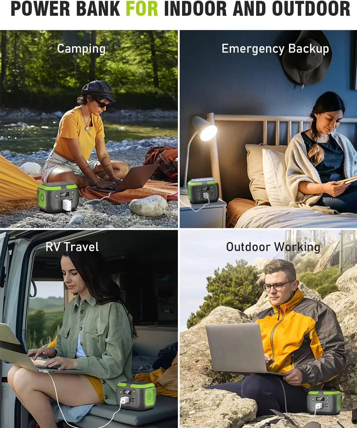 ⚡ SinKeu VoltRaid Portable Power Station — 600W / 300W / 200W / 120W Solar Generator Bank for Camping, Travel, RV & Chaos Survival