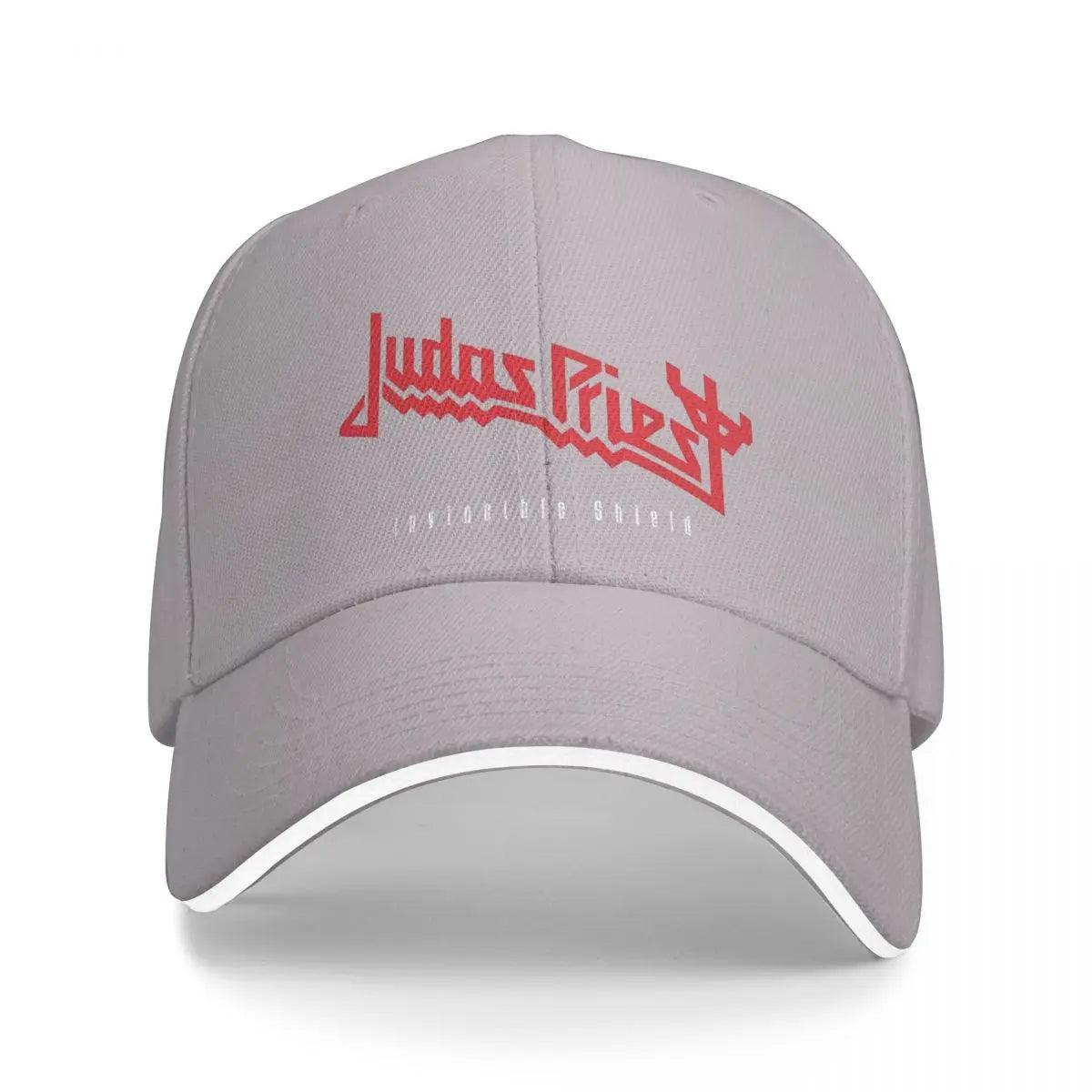 Red Judas Priest Rock Band Heavy Metal Baseball Cap Merch Fashion Trucker Hat Men Women for Outdoor Headwear Adjustable - Lizard Vigilante