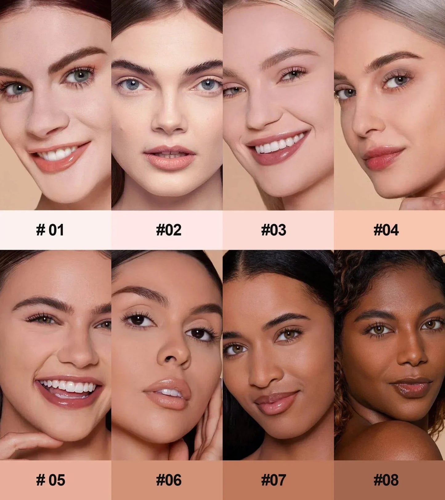 8 Colors Matte Face Pressed Powder 24 Hours Oil Control Natural Foundation Brightening Full Coverage Setting Powder Face Makeup