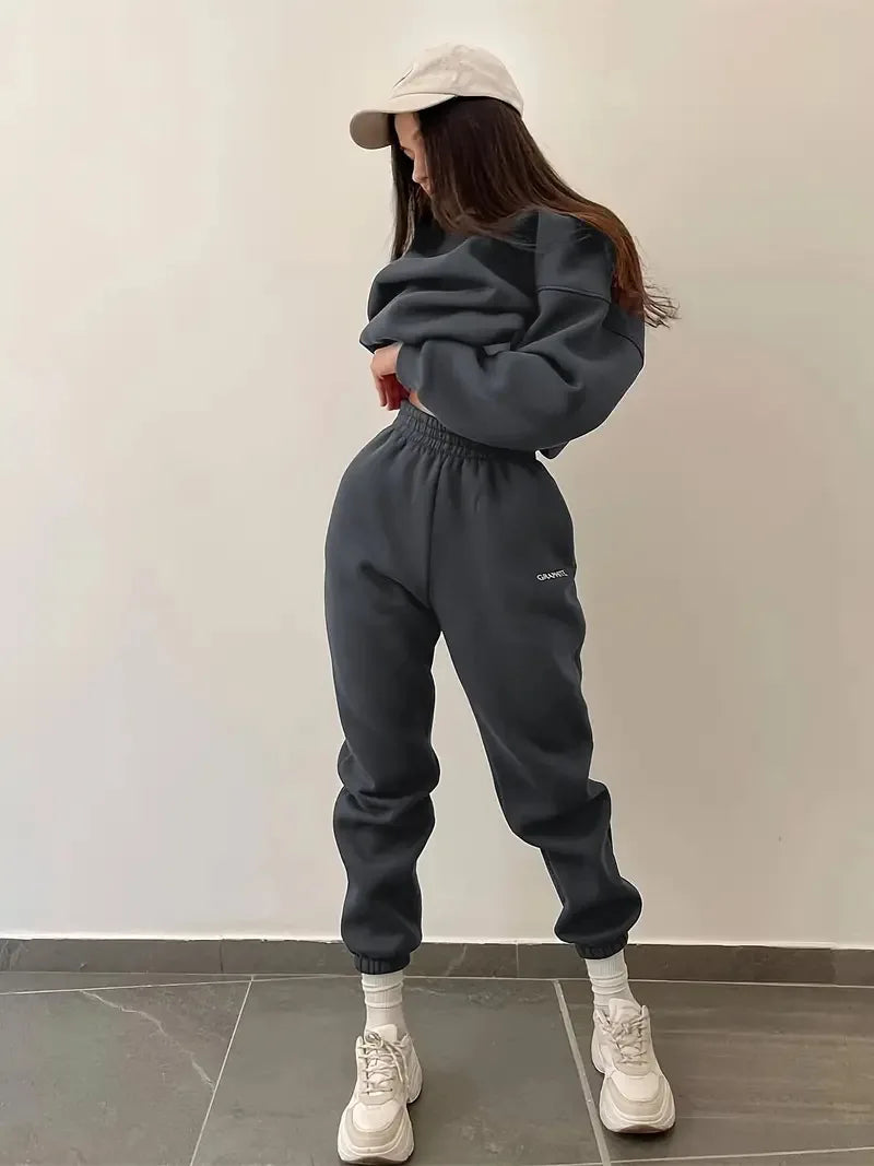 Women’s Two-Piece Hoodie and Pants Set – Stylish & Comfortable Sweatshirt Ensemble - Premium hoodie set from Lizard Vigilante - Just $33.88! Shop now at Lizard Vigilante