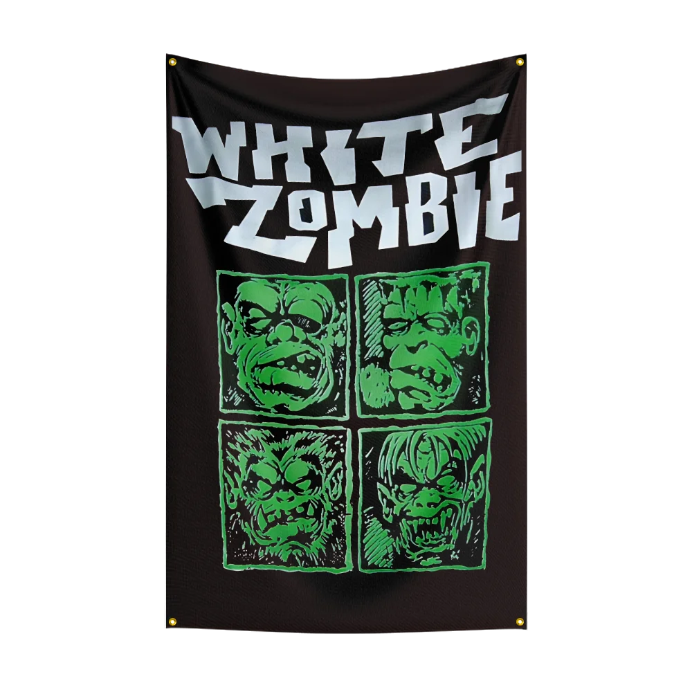 3x5 Ft Heavy Metal Rock Band WHITE Zombies Flag – Polyester Digital Printing Banner for Bedroom Wall Art & Outdoor Tapestry Decoration - Premium banner from Lizard Vigilante - Just $17.99! Shop now at Lizard Vigilante