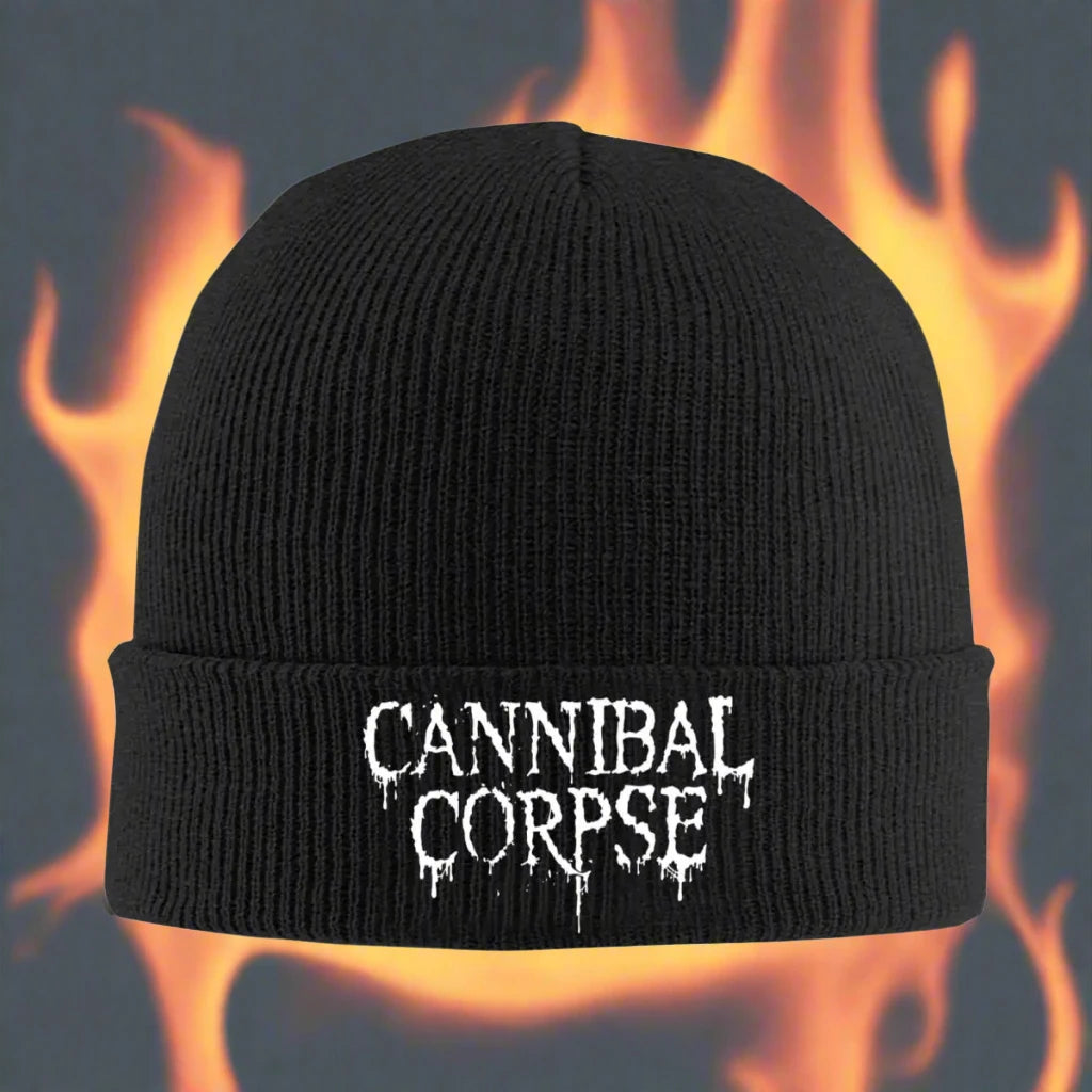 Cannibal Corpse Logo Knit Beanie Hat - Warm Hip Hop Winter Skull Cap for Men & Women - Premium beanie from Lizard Vigilante - Just $21.08! Shop now at Lizard Vigilante