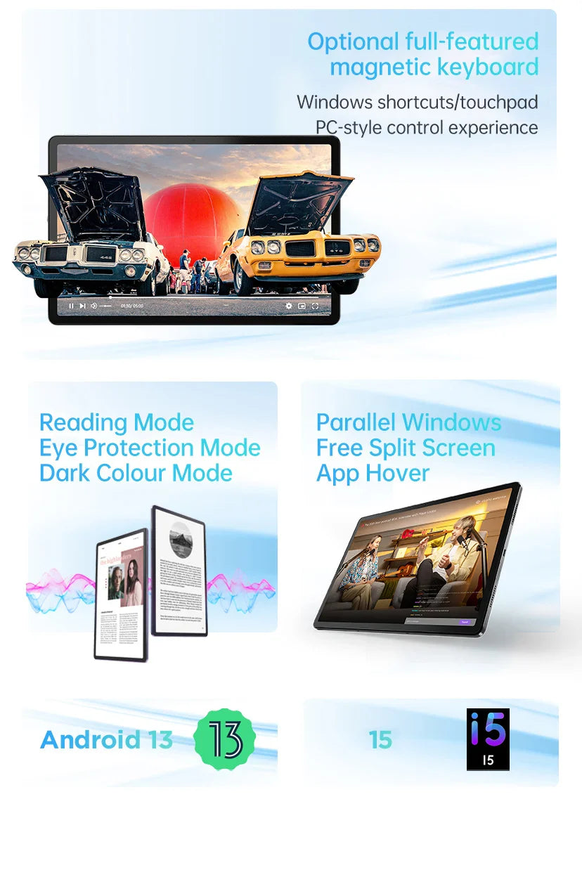 New Lenovo Tab Qitian K12/P12  TB370FU TAB 8GB 128GB/256GB MediaTek Dimensity 7050 Tablet 12.7" LCD Android 13 10200mAh Battery