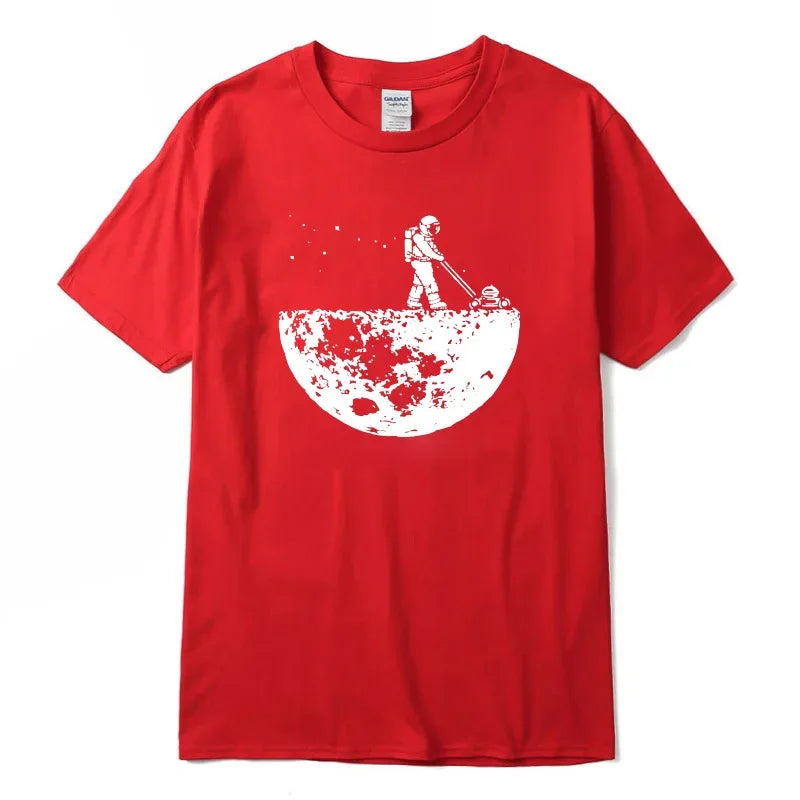 Summer Men T-shirt High Quality 100% Funny Cotton Lunar Cleaner Printing Casual Cool Loose O-neck Male Soft Tshirt Hip Hop Tees - Premium  from Lizard Vigilante - Just $12.99! Shop now at Lizard Vigilante