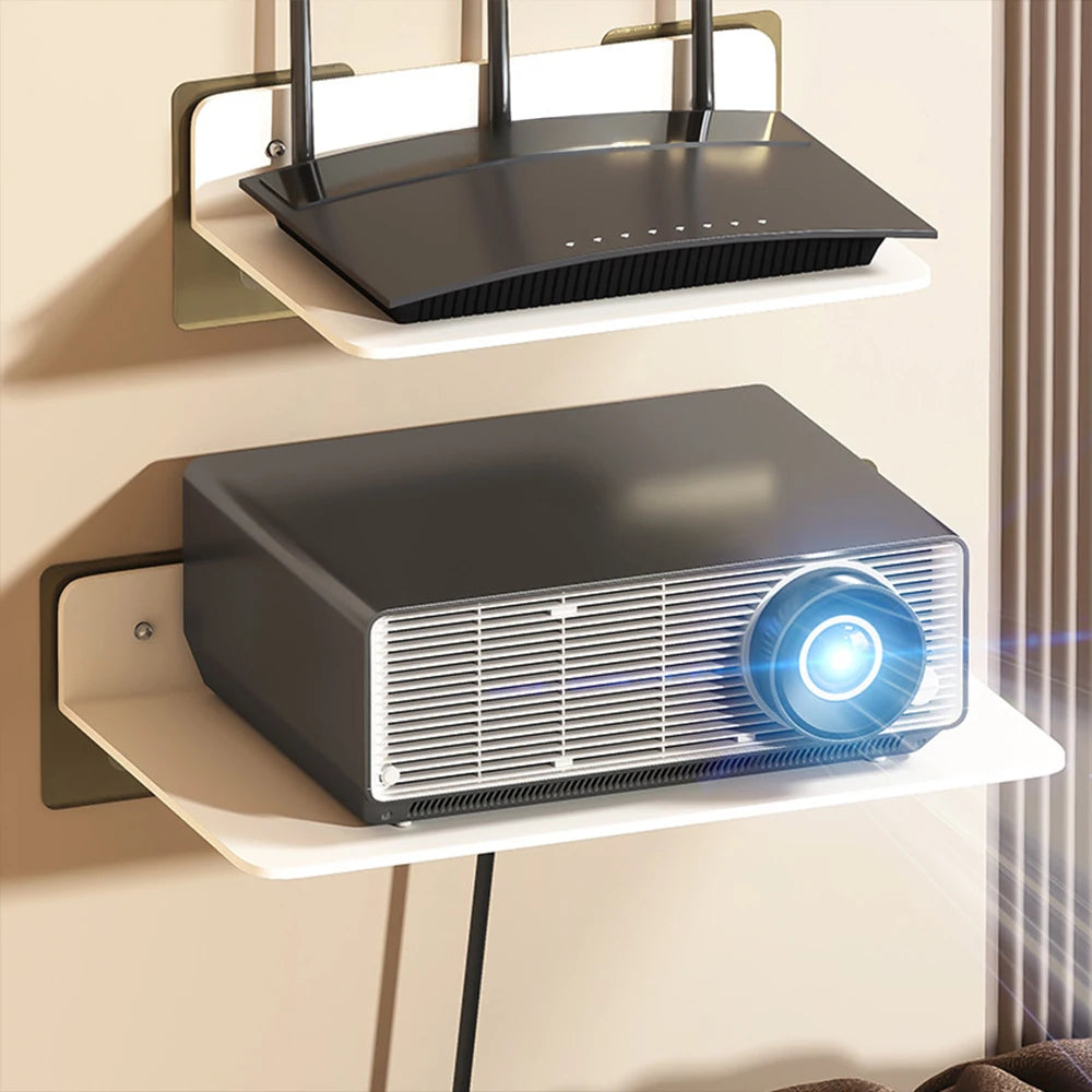 Wall-mounted Punch-free Projector Stand Multi-purpose WiFi Set-top Box Monitoring Holder Bathroom Bedroom Ornaments Storage Rack - Premium Wall Mount from Lizard Vigilante - Just $18.99! Shop now at Lizard Vigilante