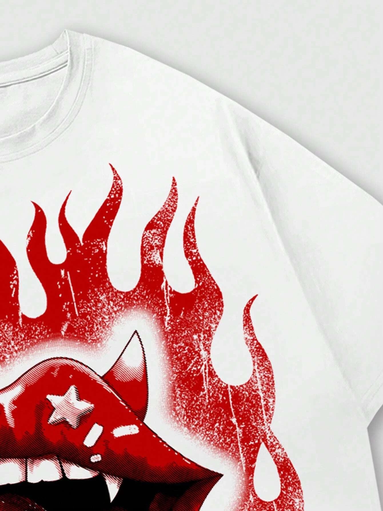 Portrait Pulse: Heavy Metal Vibe Cotton Tee – Big Size Classic Print Streetwear for Men & Women S-4XL - Premium tee from dsers - Just $25.99! Shop now at Lizard Vigilante