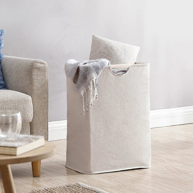 1PC Capacity Storage Laundry Basket | Portable Fabric Dirty Clothes Hamper | Waterproof Cotton Linen Household Organizer - Premium laundry basket from Lizard Vigilante - Just $28.99! Shop now at Lizard Vigilante