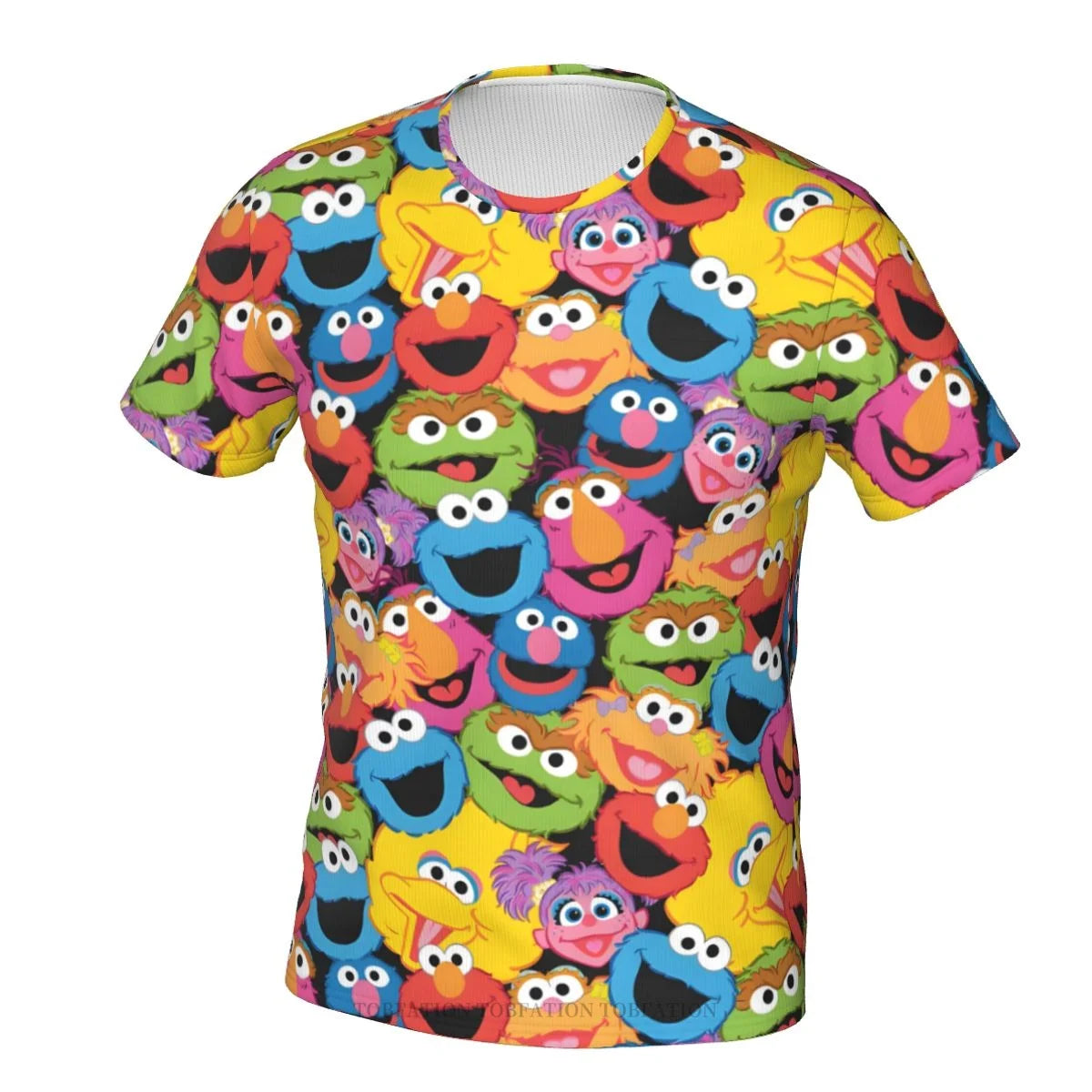 Sesame Street Elmo 3D Printed Summer T-Shirt for Men – Retro 80s TV Inspired Quick-Drying Polyester Tee - Premium T-Shirt from Lizard Vigilante - Just $24.88! Shop now at Lizard Vigilante