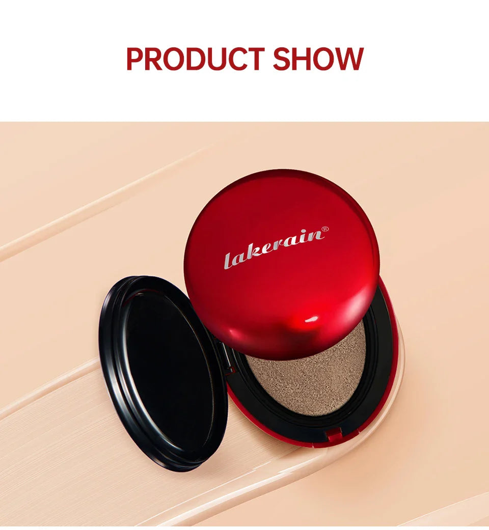 Lakerain Sunscreen Cushion Foundation  Waterproof Long-lasting Brighten Foundation Cream Women Base Makeup Face Korean Cosmetics
