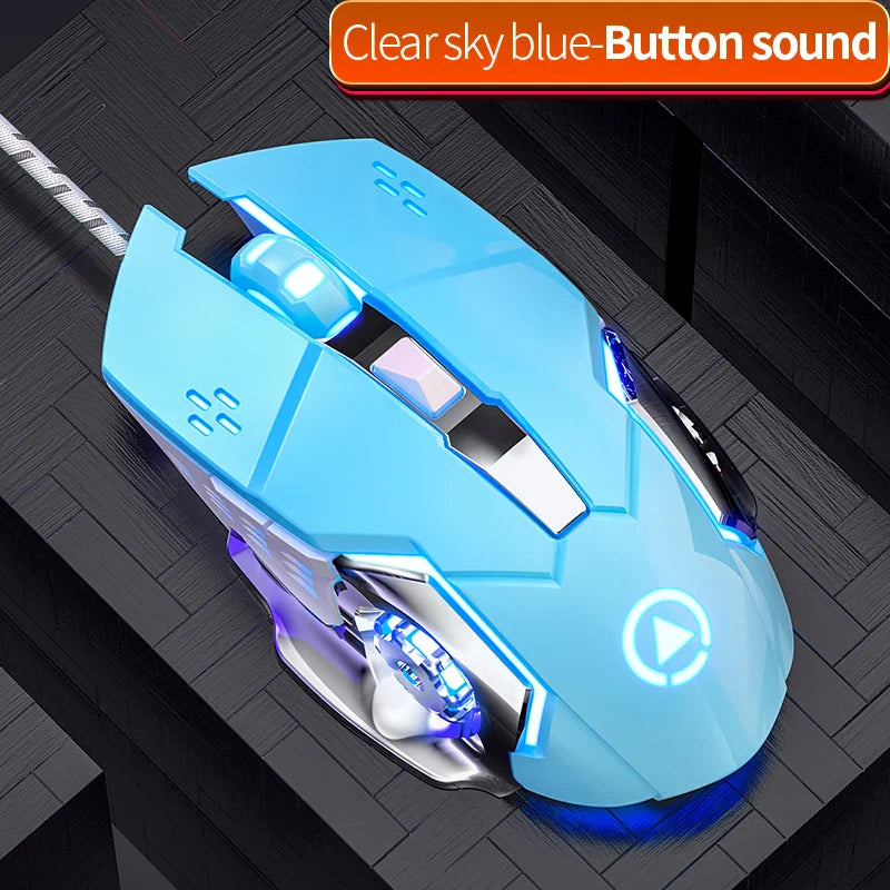 G15 Mechanical Gaming Mouse 7-Color Breathing Light Wired Laptop USB Desktop Office Computer Gaming Mouse Mute