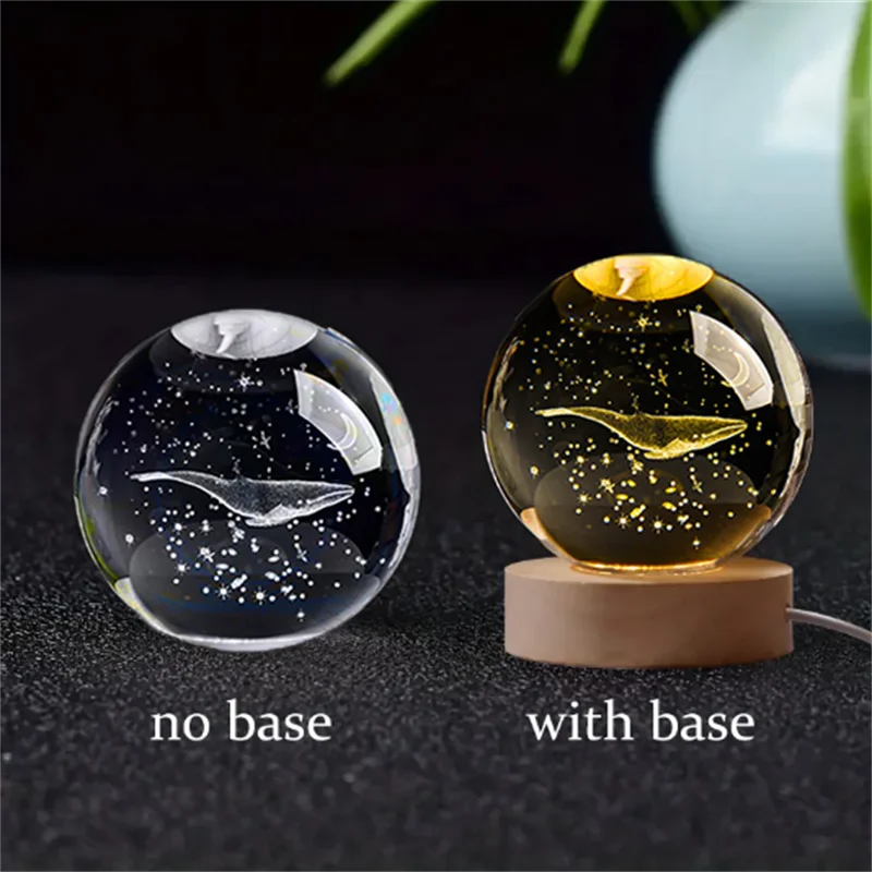 3D Crystal Planet Night Light – Laser Engraved Solar System Globe, 6cm Astronomy Crystal Ball for Home Decor & Unique Birthday Gift - Premium night light from Lizard Vigilante - Just $19.99! Shop now at Lizard Vigilante