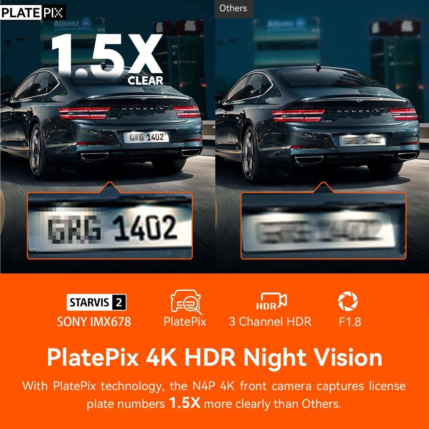 Vantrue N4Pro Dashcam 4K Wi-Fi 3-Channel Dashcam Voice Control IMX678 Night Vision HDR GPS Cam 24h Packing Mode Camera for Car