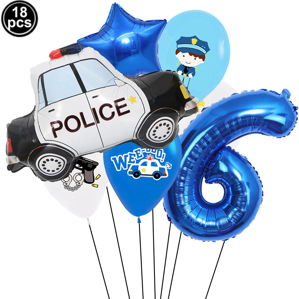 Police Theme Party Decor Police Party Latex Balloons Happy Birthday Banner Police Party Hanging Swirls Police Birthday Supplies - Premium party favors from Lizard Vigilante - Just $3.99! Shop now at Lizard Vigilante