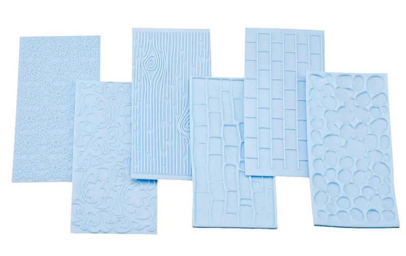 Pottery Texture Tool 2 PCS/SET Sculpture Model DIY Bark/Pebble/Wall/Floral Clay Printing Stencil Ceramic Relief Clay Stamp Tool