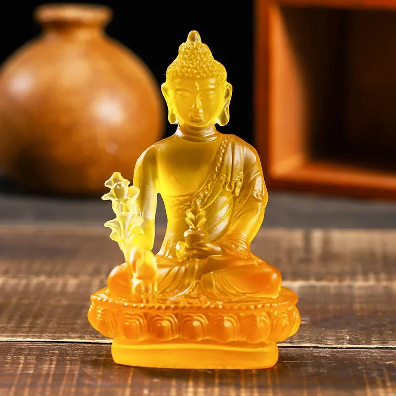 1pc, Resin Craft Home Decoration Buddha Statue Buddhism Sculpture Thailand Buddha Sculpture Zen Decor Ornaments Car Decoration