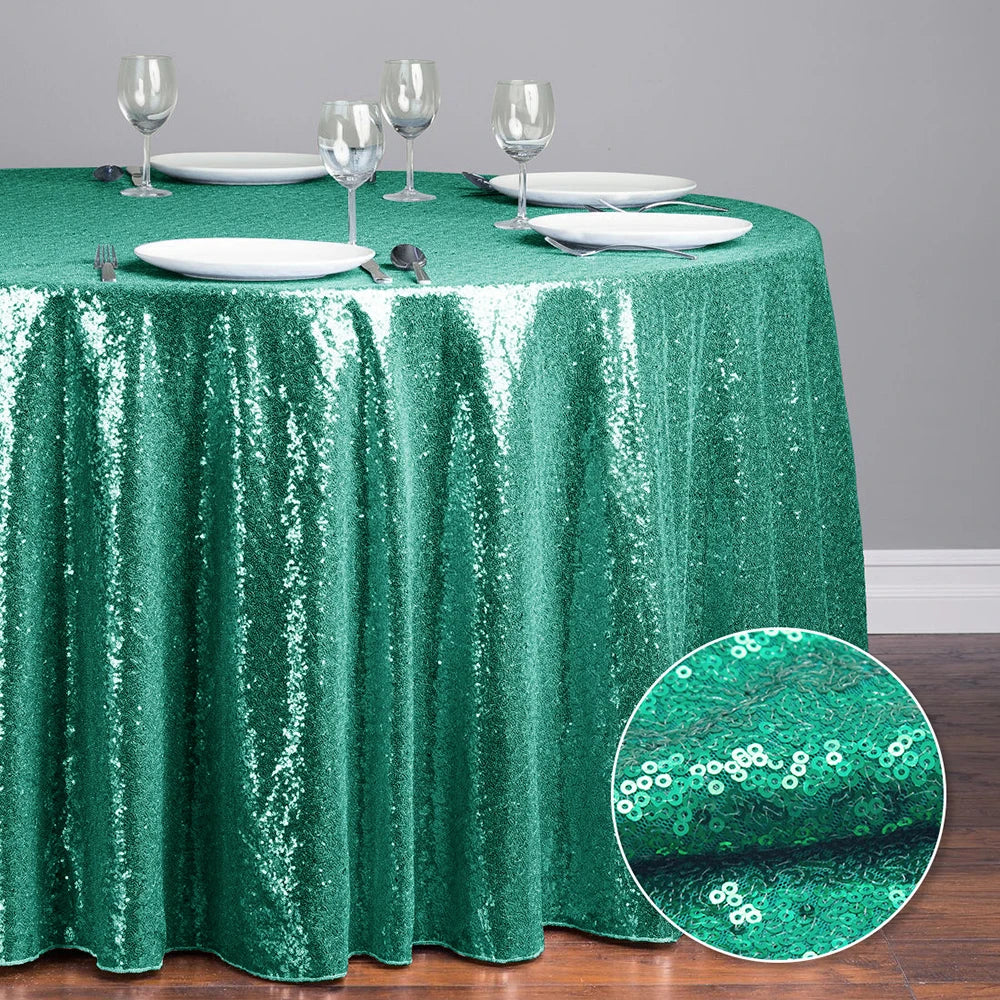 Glitter Sequin Round Tablecloth Party Table Cloth Cover for Events Wedding Party Christmas Decoration Rose Gold Silver 60-330cm - Premium tablecloth from Lizard Vigilante - Just $7.99! Shop now at Lizard Vigilante